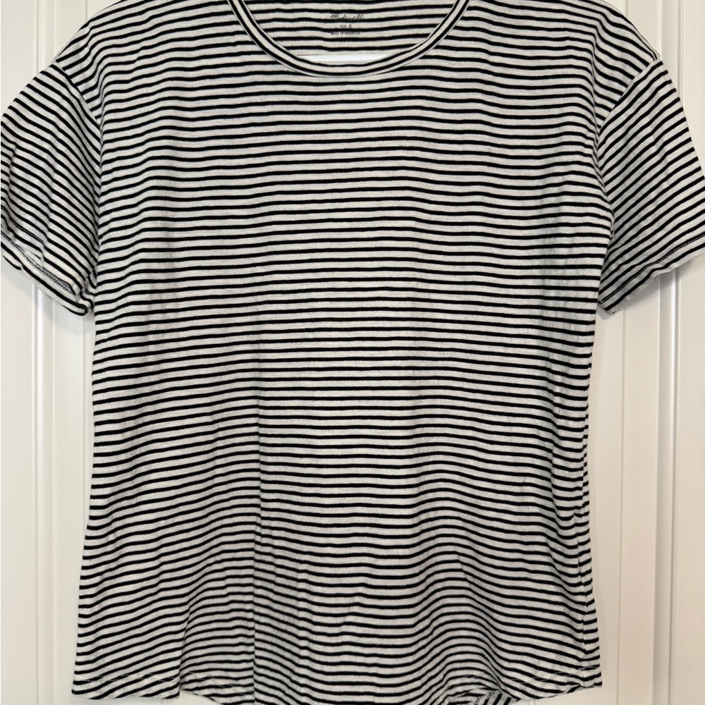 Madewell Classic Black and White Striped Women's Top Size S